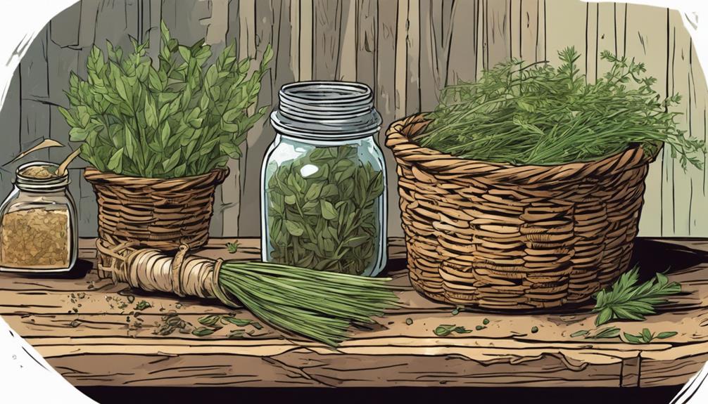 herb cultivation and storage