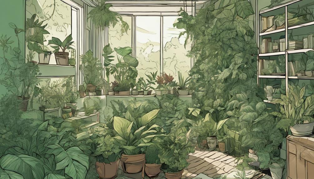 indoor greenery with houseplants