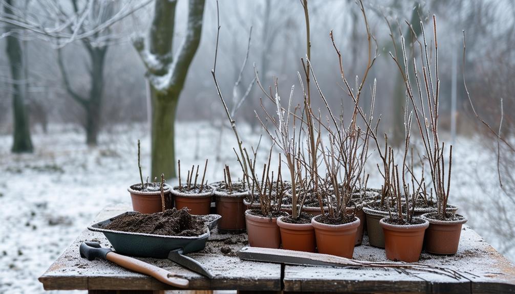 plant propagation through hardwood cuttings