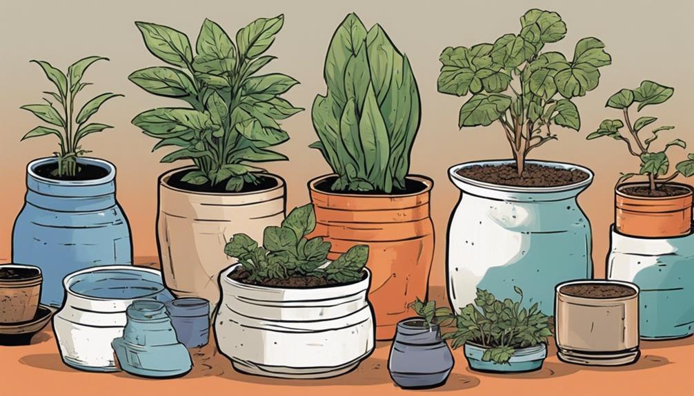 propagating plants using containers and pots