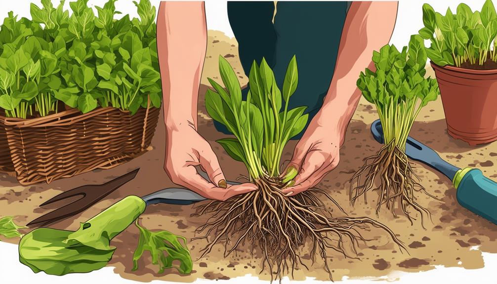 Dividing Rhizomes rhizome division for propagation