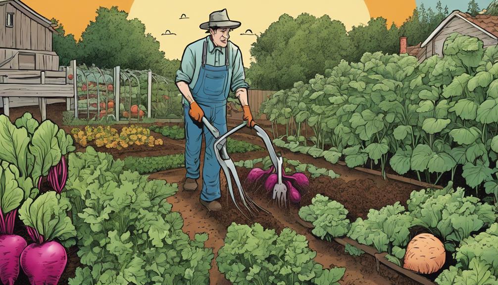 root vegetable crop maintenance